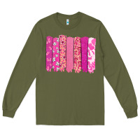 Army Green Cancer brushstroke Cancer Awareness Long Sleeve Tee - HowdyJamesFarm