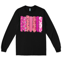 Black Cancer brushstroke Cancer Awareness Long Sleeve Tee - HowdyJamesFarm