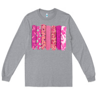 Heather Grey Cancer brushstroke Cancer Awareness Long Sleeve Tee - HowdyJamesFarm