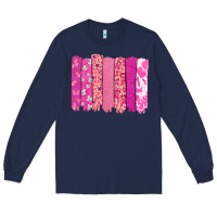Navy Cancer brushstroke Cancer Awareness Long Sleeve Tee - HowdyJamesFarm