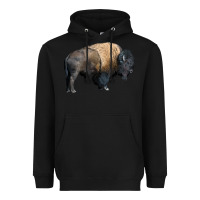 Black Bison Buffalo Heavyweight Hoodie - LillyAllenDesigns