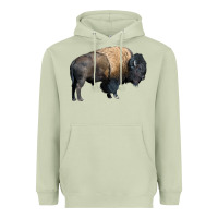Matcha Bison Buffalo Heavyweight Hoodie - LillyAllenDesigns