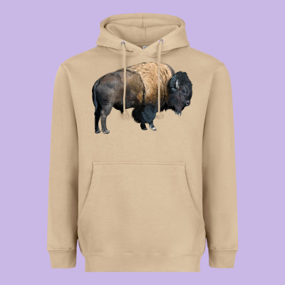 Bison Buffalo Heavyweight Hoodie Designed By Lillyallendesigns