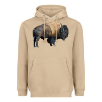 Mushroom Bison Buffalo Heavyweight Hoodie - LillyAllenDesigns