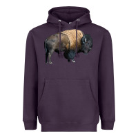Plum Bison Buffalo Heavyweight Hoodie - LillyAllenDesigns