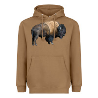 Toasted Coconut Bison Buffalo Heavyweight Hoodie - LillyAllenDesigns