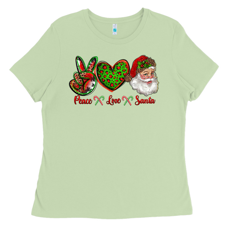 Peace Love Santa Ladies Tee by RanaPortraitStore | Teevron