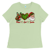 Matcha peace love santa Ladies Tee - RanaPortraitStore