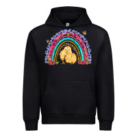 Black easter flowers and butterfly with chicks rainbow Urban Hoodie - Artiststas