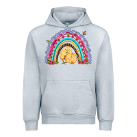 Heather Grey easter flowers and butterfly with chicks rainbow Urban Hoodie - Artiststas