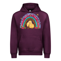 Mauve Wine easter flowers and butterfly with chicks rainbow Urban Hoodie - Artiststas