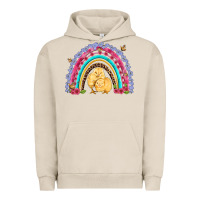 Pigment French Oak easter flowers and butterfly with chicks rainbow Urban Hoodie - Artiststas