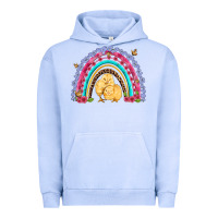 Pigment Grape Ice easter flowers and butterfly with chicks rainbow Urban Hoodie - Artiststas