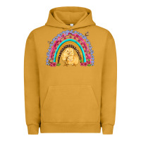 Pigment Peanut Butter easter flowers and butterfly with chicks rainbow Urban Hoodie - Artiststas
