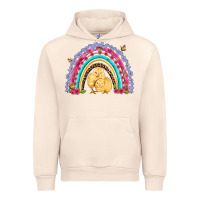 Sandshell easter flowers and butterfly with chicks rainbow Urban Hoodie - Artiststas