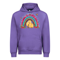 Tulip easter flowers and butterfly with chicks rainbow Urban Hoodie - Artiststas