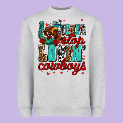 Never Stop Lovin Cowboys Olivia Heavyweight Sweatshirt Designed By Oliviacreatesart