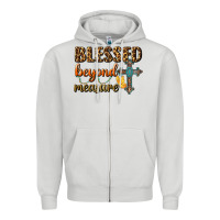 Dove Grey Blessed Beyond Measure Zipper Hoodie - BundleAndBundleShop