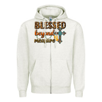Oatmeal Heather Blessed Beyond Measure Zipper Hoodie - BundleAndBundleShop