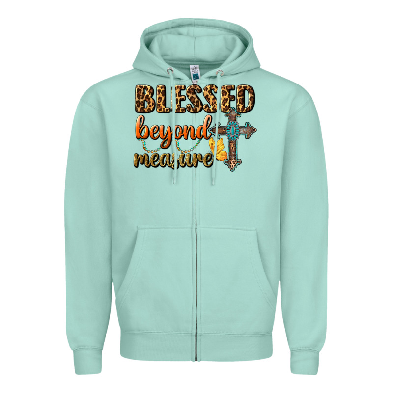 Blessed Beyond Measure Zipper Hoodie by BundleAndBundleShop | Teevron