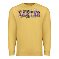 Antique Gold Happy Easter Y'all Premium Sweatshirt - CowhideDigitalArt