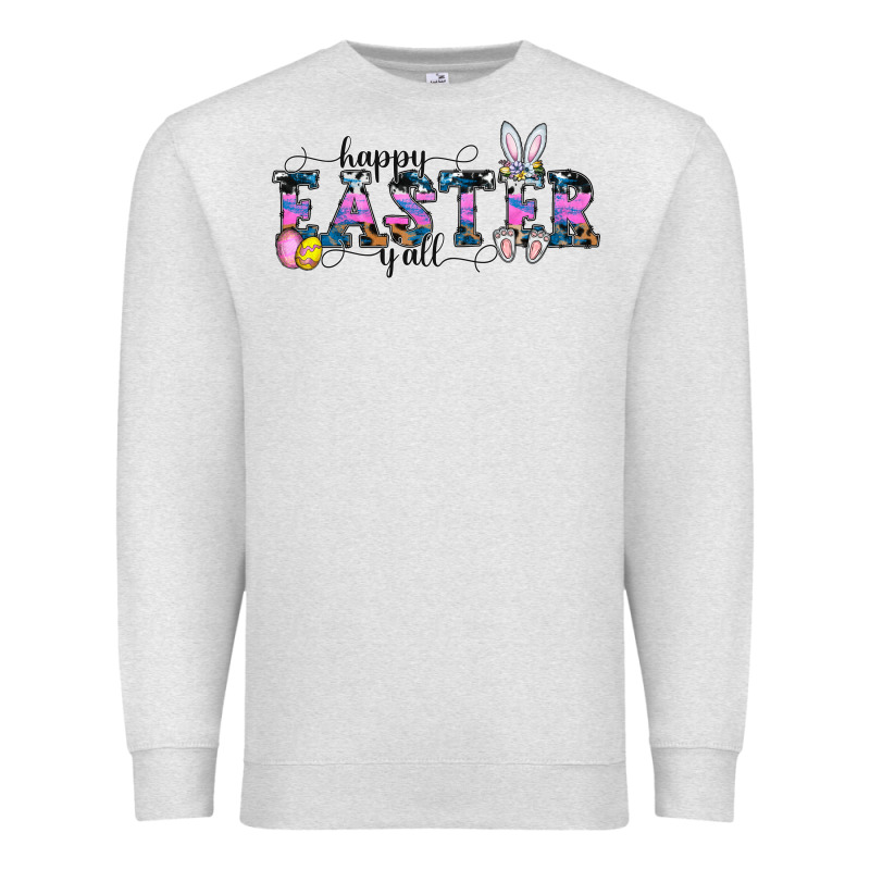 Happy Easter Y'all Premium Sweatshirt by CowhideDigitalArt | Teevron