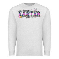 Oatmeal Heather Happy Easter Y'all Premium Sweatshirt - CowhideDigitalArt