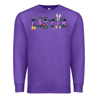 Purple Happy Easter Y'all Premium Sweatshirt - CowhideDigitalArt