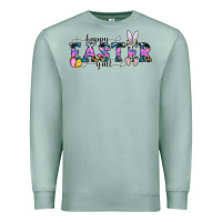 Seafoam Happy Easter Y'all Premium Sweatshirt - CowhideDigitalArt