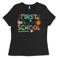 Black first day of school Ladies Tee - NancyCooperArtShop