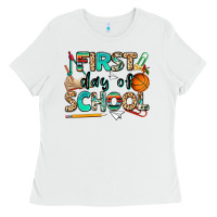 White first day of school Ladies Tee - NancyCooperArtShop