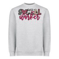 Heather Grey social worker Heavyweight Sweatshirt - OliviaCreatesArt