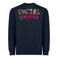 Navy social worker Heavyweight Sweatshirt - OliviaCreatesArt