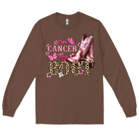 Chestnut Give Cancer the boot Cancer Awareness Long Sleeve Tee - HowdyJamesFarm