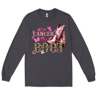 Smoke Give Cancer the boot Cancer Awareness Long Sleeve Tee - HowdyJamesFarm