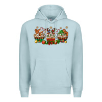 Blue Mist christmas cupcake with gingerbreads bbs Premium Hoodie - BundleAndBundleShop
