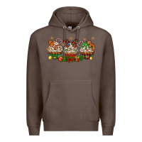 Coffee christmas cupcake with gingerbreads bbs Premium Hoodie - BundleAndBundleShop