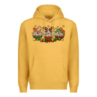 Mustard christmas cupcake with gingerbreads bbs Premium Hoodie - BundleAndBundleShop