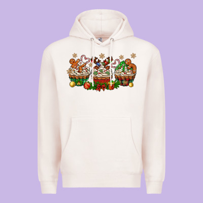 Christmas Cupcake With Gingerbreads Bbs Premium Hoodie Designed By Bundleandbundleshop