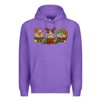Purple christmas cupcake with gingerbreads bbs Premium Hoodie - BundleAndBundleShop