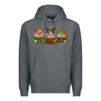 Rock christmas cupcake with gingerbreads bbs Premium Hoodie - BundleAndBundleShop