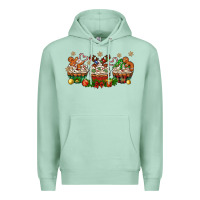 Seafoam christmas cupcake with gingerbreads bbs Premium Hoodie - BundleAndBundleShop