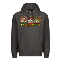 Smoke christmas cupcake with gingerbreads bbs Premium Hoodie - BundleAndBundleShop