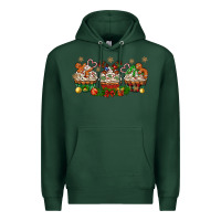 Sports Green christmas cupcake with gingerbreads bbs Premium Hoodie - BundleAndBundleShop