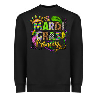 Black mardi gras princess Heavyweight Sweatshirt - OliviaCreatesArt
