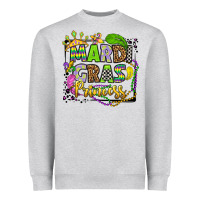 Heather Grey mardi gras princess Heavyweight Sweatshirt - OliviaCreatesArt