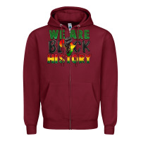 Burgundy we are black history Zipper Hoodie - FaDigitalArtStudio