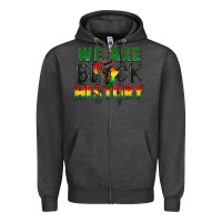 Charcoal Heather we are black history Zipper Hoodie - FaDigitalArtStudio