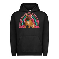 Pigment Black french bulldog floral rainbow Urban Hoodie - Artiststas
