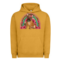 Pigment Peanut Butter french bulldog floral rainbow Urban Hoodie - Artiststas